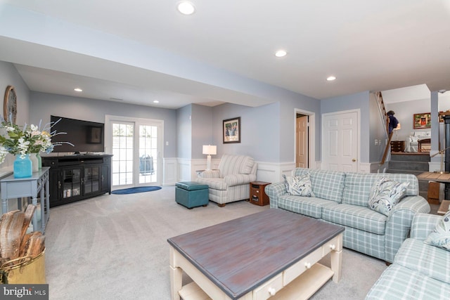 view of carpeted living room