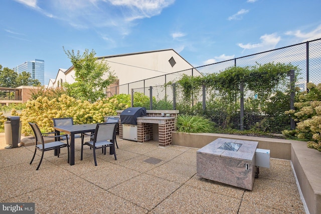 view of patio featuring area for grilling