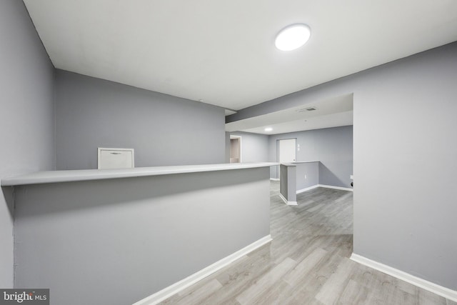 interior space with light wood-type flooring