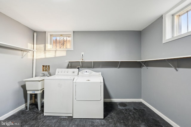 laundry room featuring independent washer and dryer