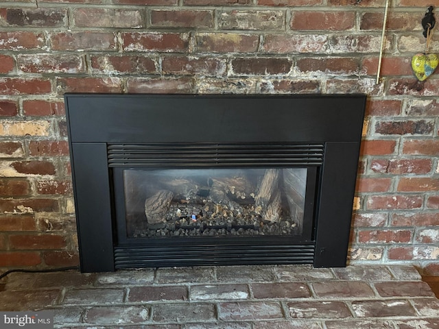 room details with a fireplace