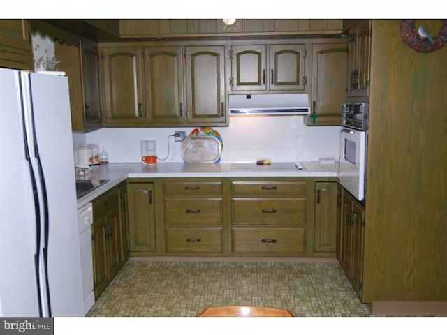 kitchen with white appliances