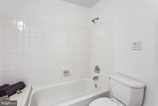 bathroom with toilet and shower / bathtub combination