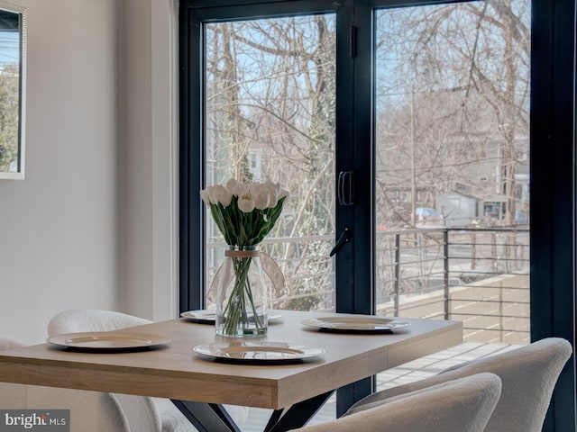 view of dining area