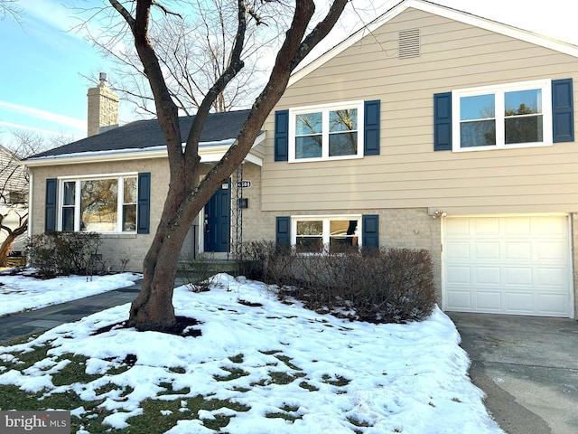 view of front facade with a garage