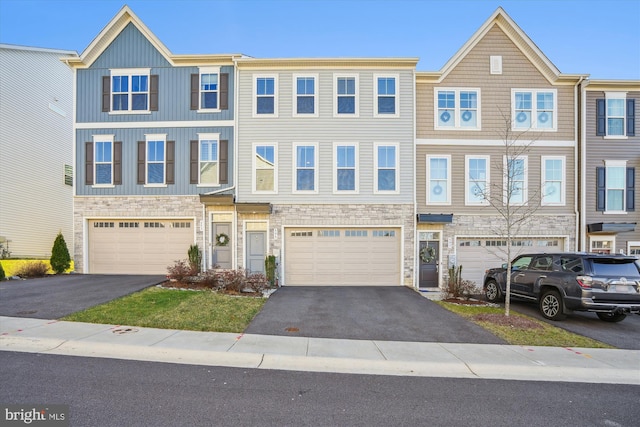 view of property with a garage