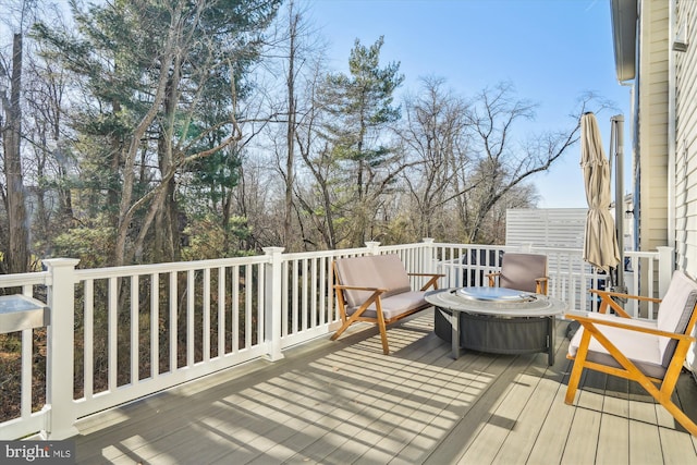 view of wooden terrace