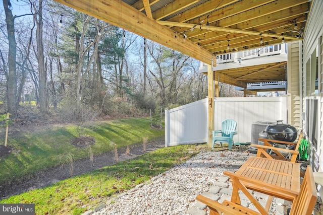 view of patio / terrace featuring central AC