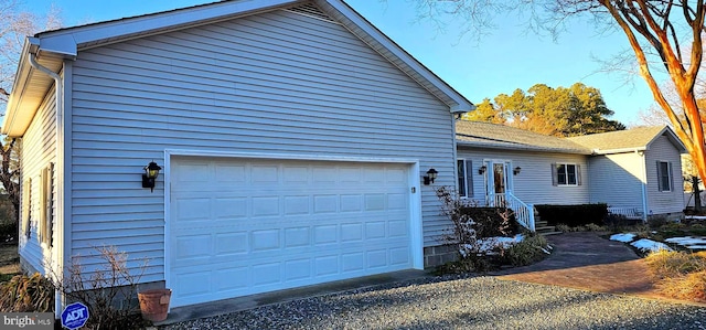 view of front property with a garage