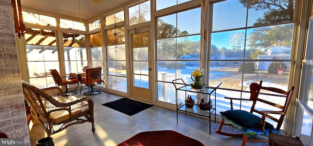 sunroom / solarium with a wealth of natural light