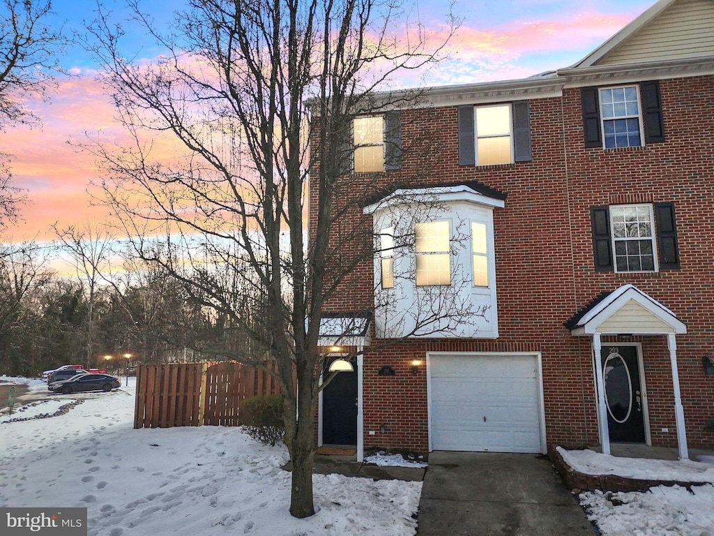 view of front of home featuring a garage