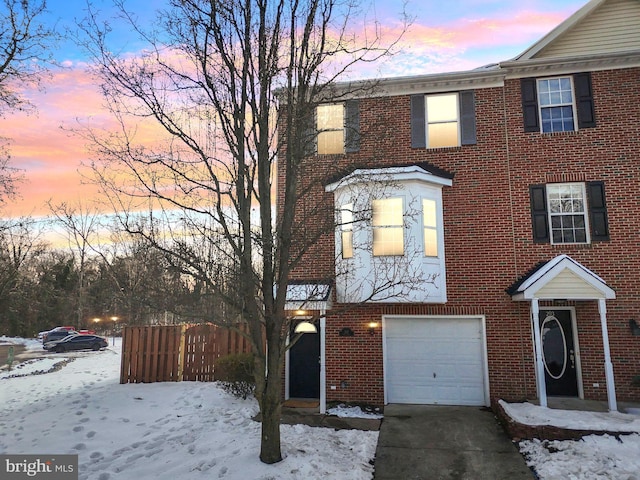 view of front of home featuring a garage