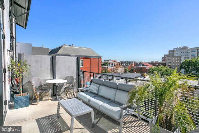 view of patio featuring an outdoor hangout area