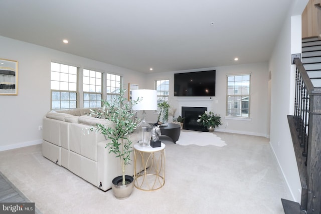 view of carpeted living room