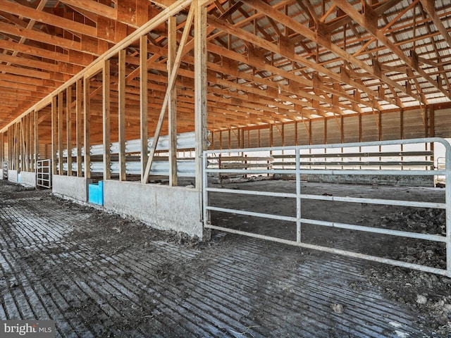 view of horse barn