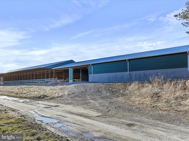 view of horse barn