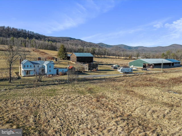 exterior space with a rural view