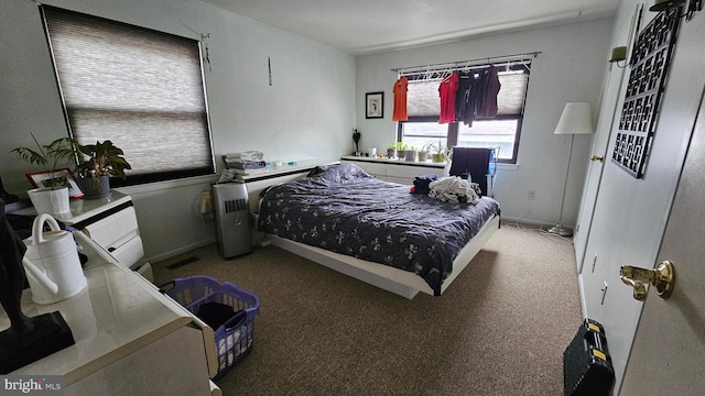 view of carpeted bedroom