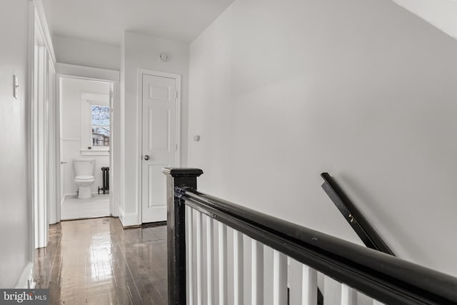 hallway featuring hardwood / wood-style flooring