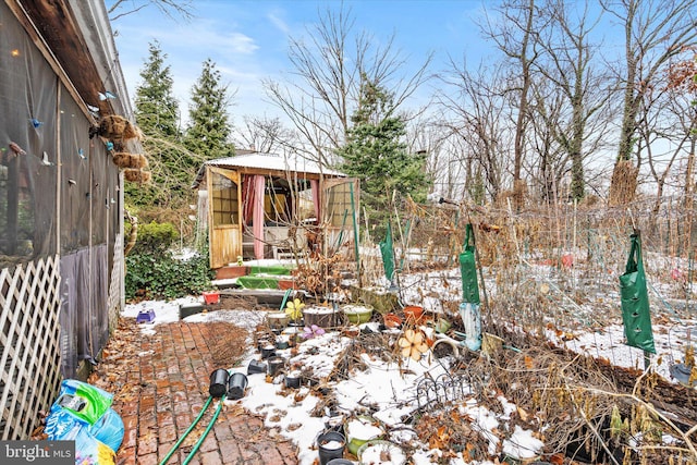 view of yard featuring a gazebo