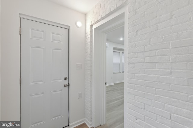 entrance foyer featuring light hardwood / wood-style flooring