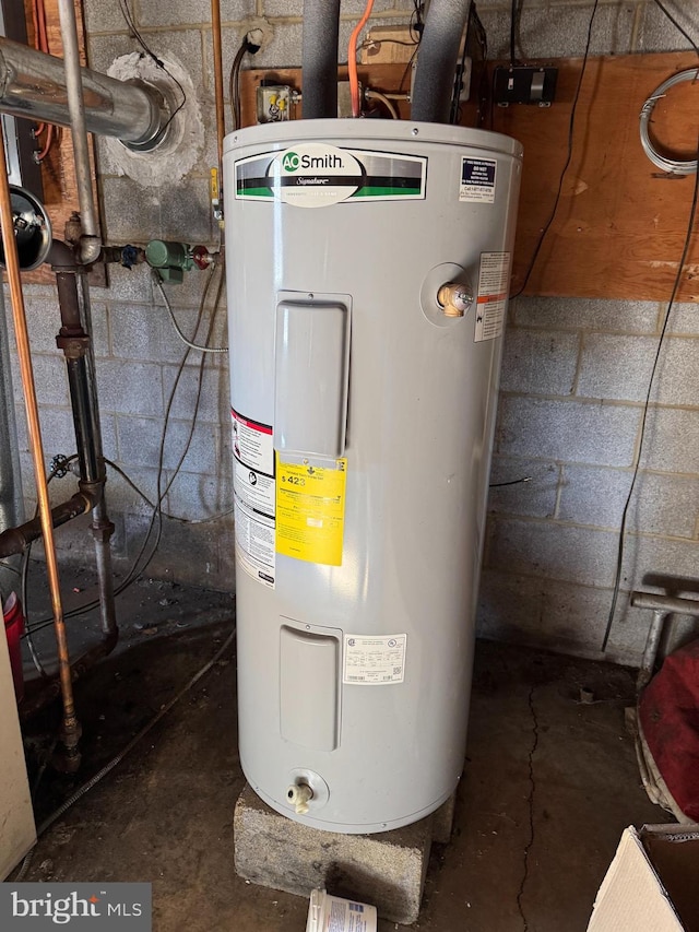 utilities featuring electric water heater