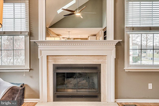 details featuring ceiling fan