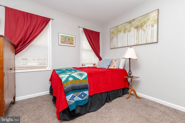 view of carpeted bedroom