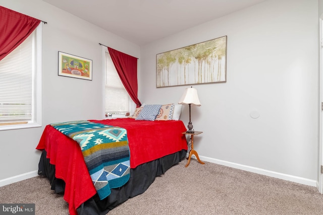 view of carpeted bedroom