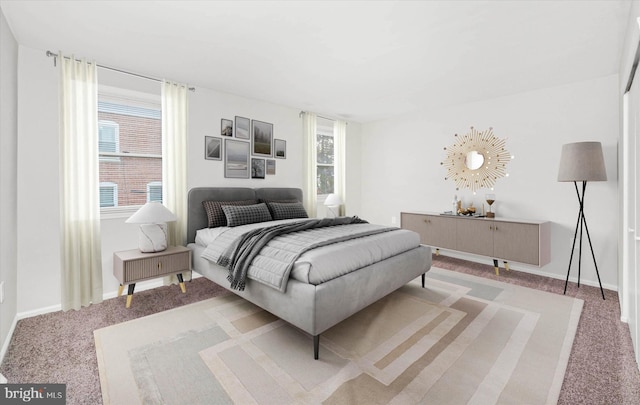 view of carpeted bedroom