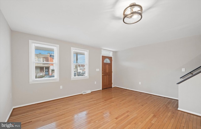 interior space with light wood-type flooring