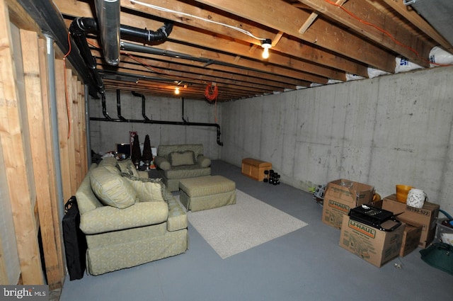 view of basement