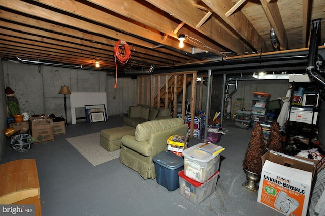 view of basement