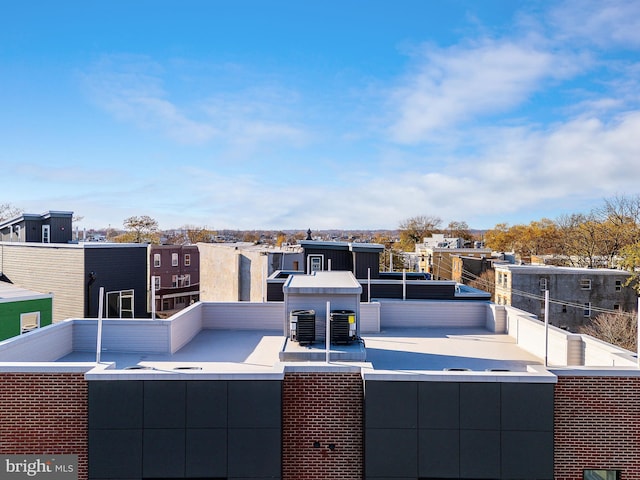 view of front facade with cooling unit