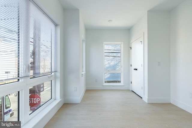 interior space with light wood-type flooring