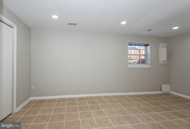 view of tiled spare room