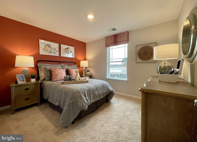 view of carpeted bedroom