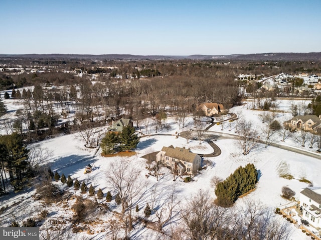 view of snowy aerial view