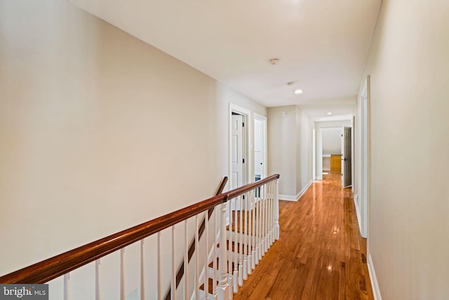 hall featuring light hardwood / wood-style flooring