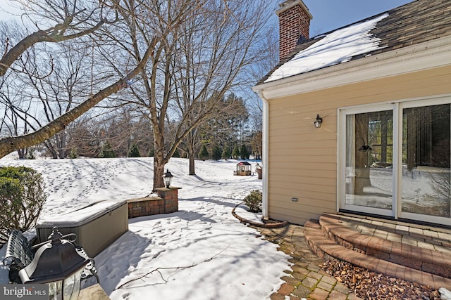 view of snowy yard