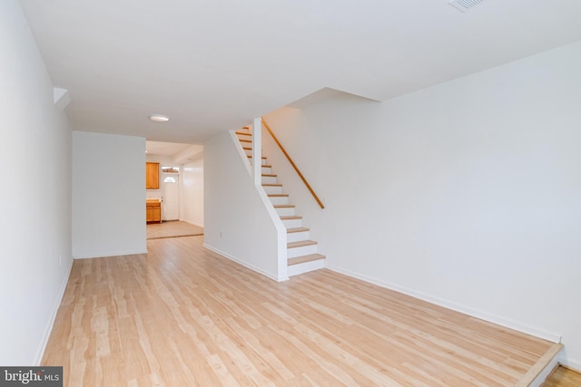 interior space with light wood-type flooring