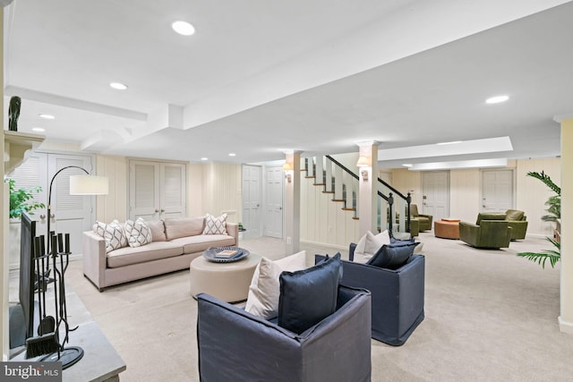 view of carpeted living room