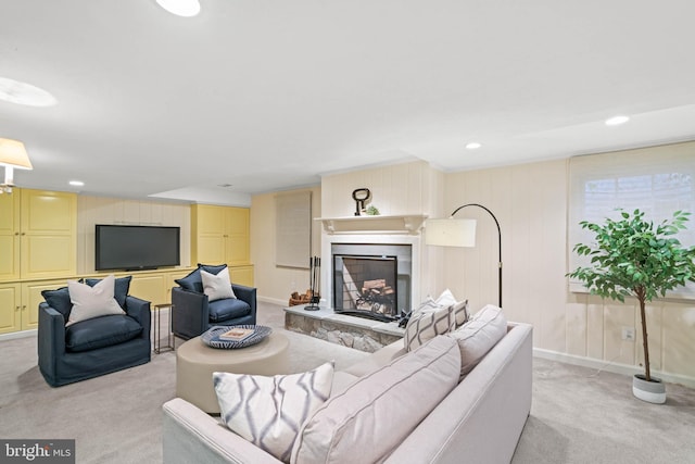 view of carpeted living room