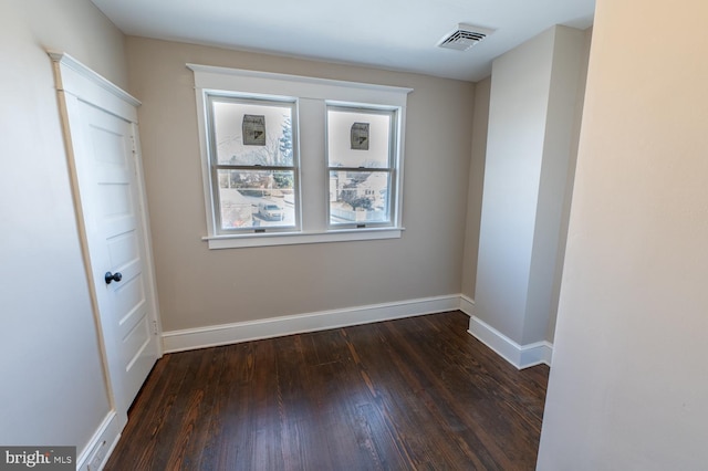 interior space featuring dark hardwood / wood-style floors