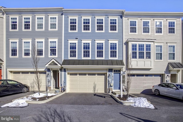 view of property featuring a garage