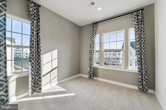 view of carpeted empty room