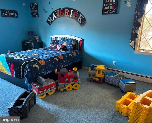 bedroom with carpet floors