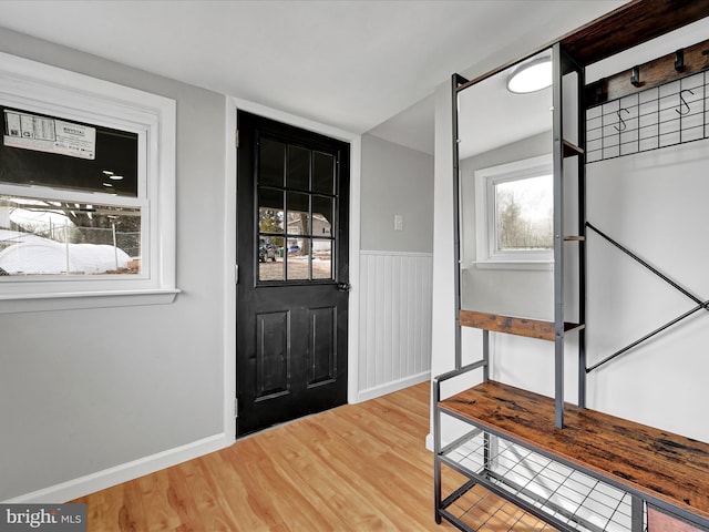 entrance foyer featuring hardwood / wood-style flooring