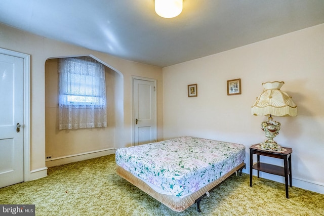 bedroom with carpet floors