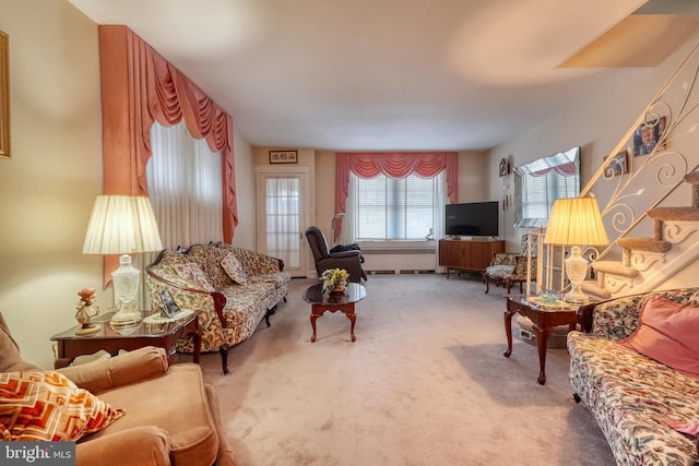 view of carpeted living room